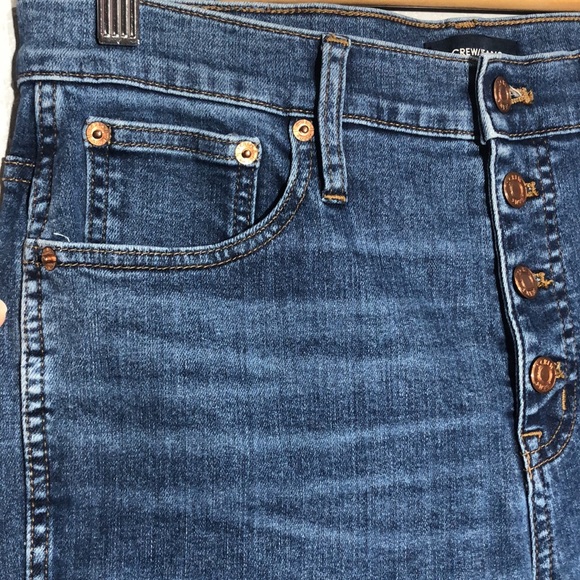 J. CREW | Vintage Straight Button Fly Raw Hem Denim Blue Jeans size 29 - Picture 6 of 14